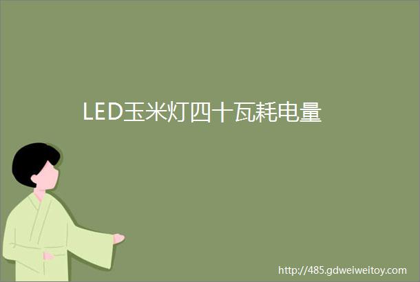LED玉米灯四十瓦耗电量